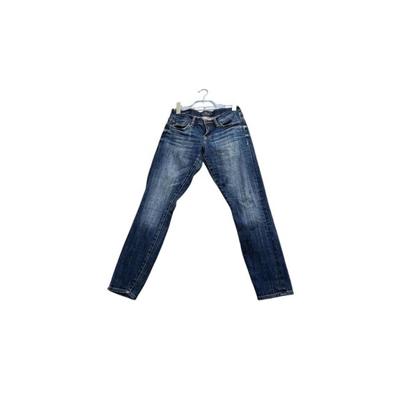 Lucky Brand Sienna Cigarette Jeans Low Rise Stone Wash Denim Blue Women SZ 00/24 - Picture 1 of 10